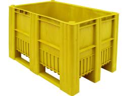Крупногабаритный сплошной пластиковый контейнер BoxPallet, 1200х800х740 мм, желтый [C-Box 1208 S (740)]
