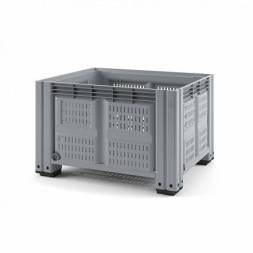 Крупногабаритный перфорированный пластиковый контейнер на ножках IBOX, 1200х1000x760 мм, серый [11.603.92.PE.C10]