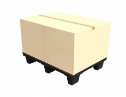 Паллет (поддон) пластиковый перфорированный на ножках, 800х600х140 мм, ЭКО, черный [02.116.99R]