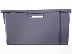 Ящик пластиковый сплошной, 600x400x300 мм, 52 л, черный [218-1]