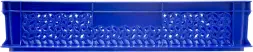 Ящик пластиковый перфорированный, 600x400x120 мм, 22 л, синий [704.01.01 м]