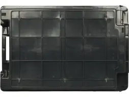 Ящик пластиковый перфорированный, 600x400x200 мм, 48 л, черный [102-1]