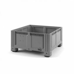 Крупногабаритный сплошной пластиковый контейнер на ножках IBOX, 1130x1130x580 мм, серый [11.604SF.92.С10]