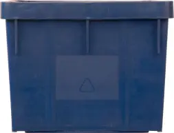 Ящик пластиковый перфорированный, 390x365x295 мм, 28 л, синий [305 м]