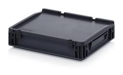 Евроконтейнер пластиковый ESD ED 43/75 HG, 40x30x9 см