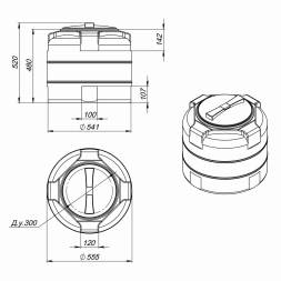 Емкость T 100л зеленая