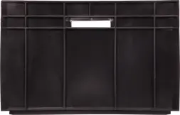 Ящик пластиковый сплошной, 430x345x285 мм, 34 л, черный [309-1]