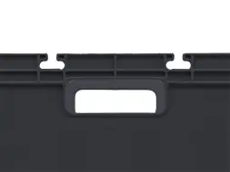 Ящик пластиковый сплошной, 600x400x340 мм, 60 л, черный [4-6434-1]