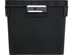 Ящик пластиковый сплошной, 600x400x340 мм, 60 л, черный [4-6434-1]