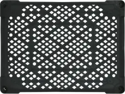 Ящик пластиковый перфорированный, 400x300x110 мм, 9 л, черный [101]