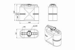 Емкость S 1000л зеленая