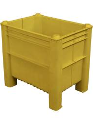 Крупногабаритный сплошной пластиковый контейнер BoxPallet, 600х800х740 мм, желтый [11-060-ОА-ТН]