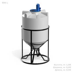 Емкость K 500 литров с пропеллерной мешалкой
