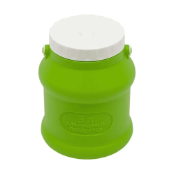 Бидон (фляга) пластиковый для пищевых продуктов с крышкой Martika Просперо, 3 л, зеленый [С925ЗЕЛ]