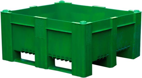 Крупногабаритный пластиковый контейнер сплошной BoxPallet, 1200х1000х540 мм, зеленый [11-100-LA-ACE (540)]
