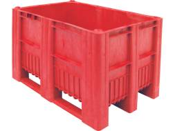 Крупногабаритный сплошной пластиковый контейнер на полозьях BoxPallet C-Box 1208 S, 1200х800х740 мм, красный [C-Box 1208 S (740)]