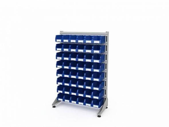 Стеллаж для пластиковых лотков ДВК SORTEX односторонний 1500x1000x450.02