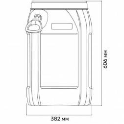 Бочка пластиковая с крышкой, металлическим обручем и ручками, 65 л, синий [БП65.02/04]