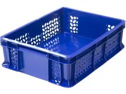 Ящик пластиковый сплошной, 400×300×120 мм, 10.6 л, зелёный [701.02.02]