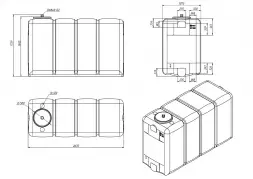 Емкость KR 4000л белая для транспортировки в обрешетке