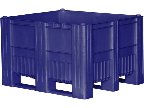 Крупногабаритный сплошной пластиковый контейнер на полозьях Big Box, 1200х1000х740 мм, синий [12001000740-00] 