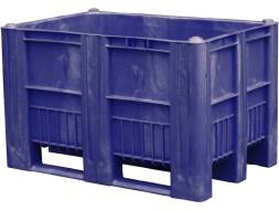 Крупногабаритный сплошной пластиковый контейнер на полозьях Big Box, 1200х800х740 мм, синий [1200800740-00]