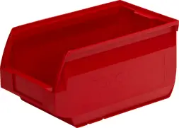 Ящик (лоток) пластиковый сплошной, 250x150x130 мм, 4.88 л, красный [5002]