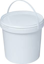 Ведро пластиковое с крышкой, 3.3 л, белый [5096]